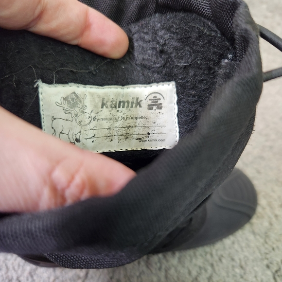 Kamik Unisex Kids Black Snow Boots Size 12 - Picture 7 of 8